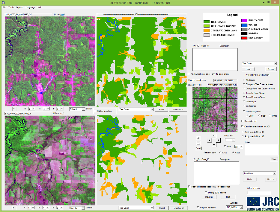Land Cover/Use Change Validation Tool GUI