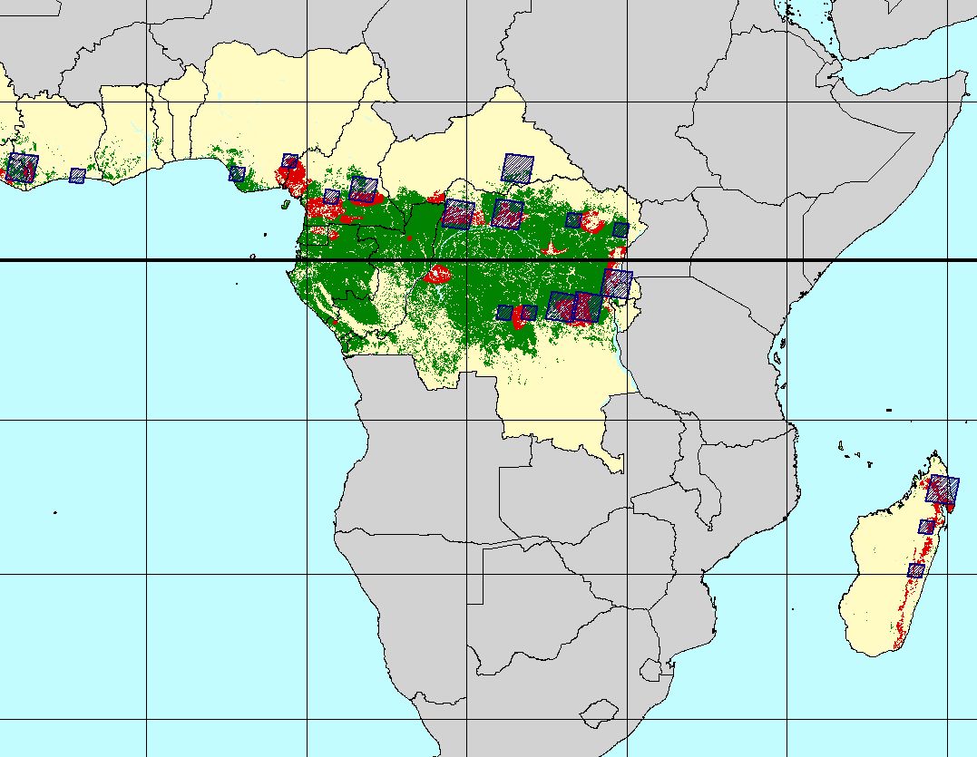 Location of Sample Sites in Africa