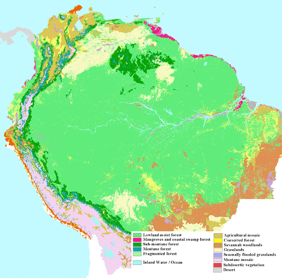 TREES Vegetation Map of Tropical South America